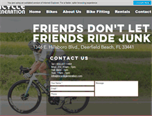 Tablet Screenshot of bicyclegeneration.com